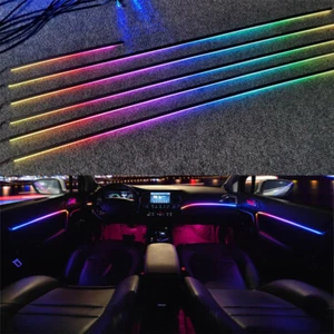 Universal Sinfonie Auto LED Umgebungslicht RGB Inneres Acryl-Licht Atmosphäre DE - Picture 1 of 37
