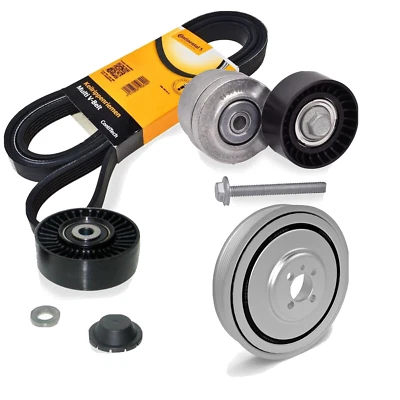 KIT CINGHIA SERVIZI COMPLETO DI TENDICINGHIA E PULEGGIA ALBERO MOTORE ALFA 147 - Image 1 of 4