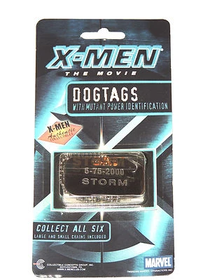 NEW X-MEN~ STORM ~ DOG TAGS AUTHENTIC COLLECTIBLE MARVEL 2000, NICKEL PLATED - Image 1 of 2