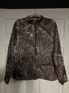 Realtree Men's Jacket Scent Lok Brown Camo Hunting  Size L missing zipper pull