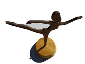 Wooden dancer figurine
