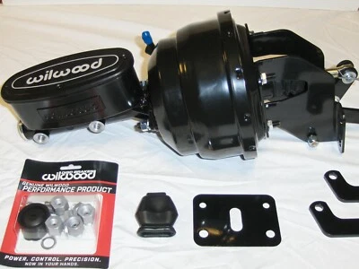 Black 8" Brake Booster Wilwood Master Cylinder + Prop Valve for Dodge A B E Body Foto 1 de 4