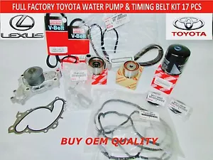 NEW TOYOTA LEXUS FULL FACTORY 23 PCS TIMING BELT KIT 3.0 V6 1MZFE - Picture 1 of 2