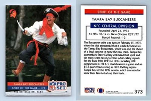 Tampa Bay Buccaneers #373 NFL Pro Set 1992 Series 1 Trading Card - Picture 1 of 1