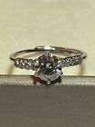925 Sterling Silver 1 Carat Moissanite Diamond A B Style Band Ring