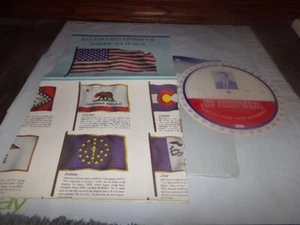 Lot 2 Vintage President Fact Wheel Nixon & Flags of America Staaten Poster 1969 - Bild 1 von 20