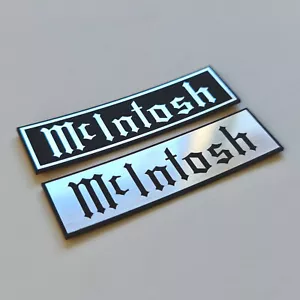 McIntosh - Sticker Case Badge Emblem - Chrome Reflective - Two Emblems - Picture 1 of 6