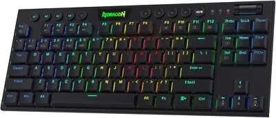 Redragon K621 Horus TKL Wireless RGB Mechanical Keyboard, 5.0 BT/2.4 Ghz/Wired - Image 1 of 4