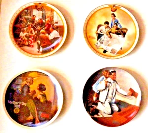 Menge 4 Norman Rockwell Knowles/Royal Devon Sammlerplatten limitierte Auflage - Bild 1 von 12