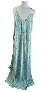 O’Neill Camryn Ditsy Green Floral Maxi Dress Size M Boho Vacation Beach NEW - Picture 1 of 10
