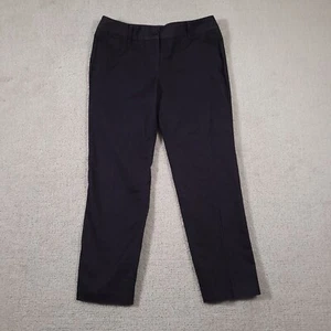 Talbots Chino Ankle Pants Women's 6P Dark Blue Casual Business Mid-Rise Stretch - Picture 1 of 13