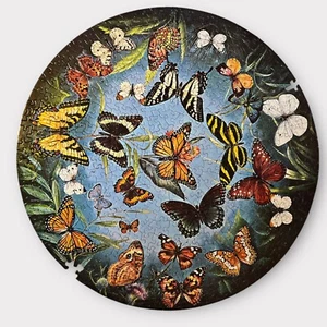 Vintage 1966 Springbock Rundpuzzle SCHMETTERLINGE Zallinger 500+ Teile fehlen 2 - Bild 1 von 9