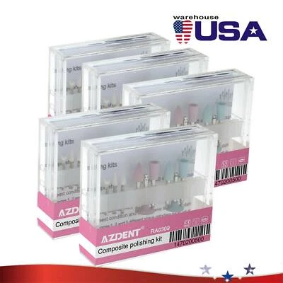 Kit de pulido compuesto dental de 5 juegos RA0309 para pieza de mano de baja velocidad contra ángulo Foto 1 de 4