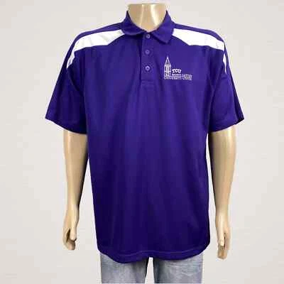 Camisa Polo Texas Christian TCU Marrón Lupton University Union XL Púrpura Blanca Foto 1 de 4