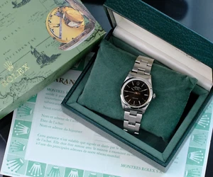 Rolex Herren Air-King SS Uhr 34mm schwarzes Zifferblatt glattes Oysterband mit Box & Papieren - Bild 1 von 9