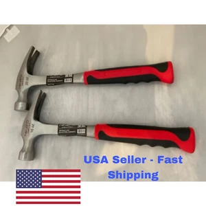 16 OZ, 20 OZ.  Martillo de acero macizo con garra rasgadora de 13", mango de fibra de vidrio. USA STOCK - Imagen 1 de 6