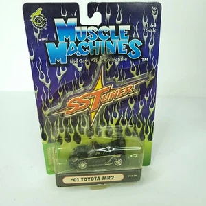 Muscle Machines SS Tuner 2001 Toyota MR2 NEW 1:64 Black Die Cast - Picture 1 of 4