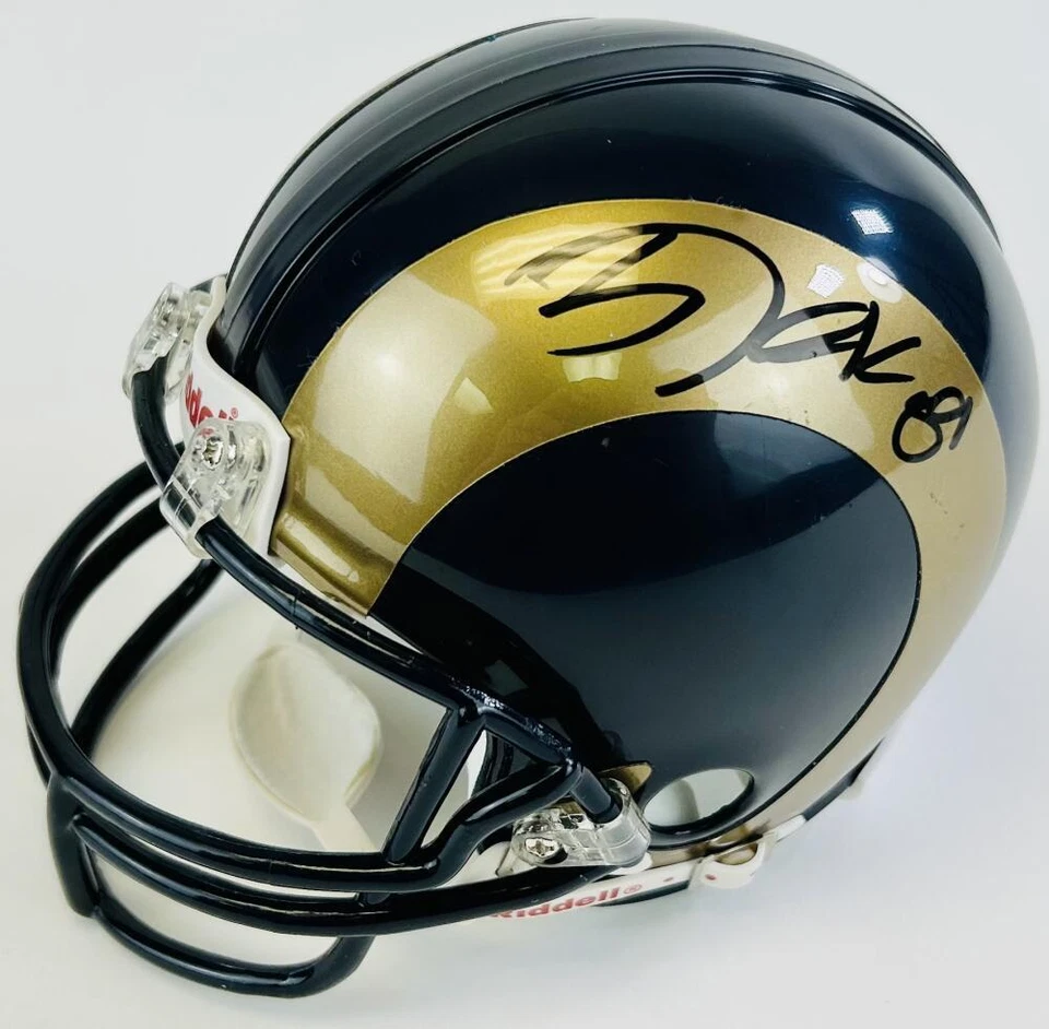 JARED COOK SIGNED ST. LOUIS RAMS MINI FOOTBALL HELMET GAMECOCKS AUTOGRAPH COA K2 - Image 1 of 1