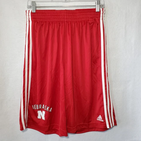 Adidas Nebraska Cornhuskers Red Shorts Mens Short NCAA New w/tags Size Medium Cover