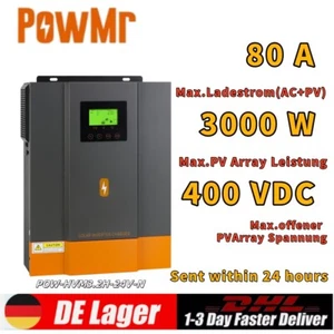 Inversor híbrido PowMr 3000W 24V MPPT 80A onda sinusoidal pura inversor solar - Imagen 1 de 17