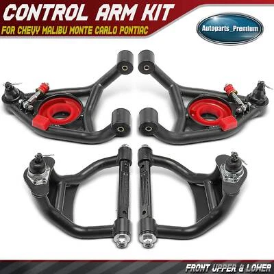 4x Front Upper & Lower Tubular Control Arm for Chevy Malibu Monte Carlo Pontiac - Image 1 of 4