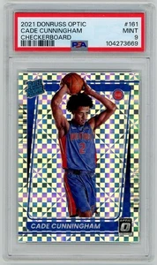 2021 Donruss Optic - CADE CUNNINGHAM Checkerboard SSP Pistons RC #161 PSA 9 Mint - Picture 1 of 2