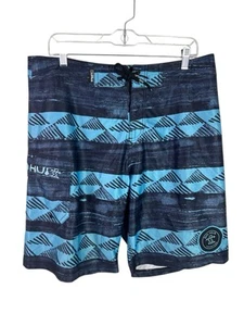 Dahui Hawaii Men's 34 Cargo Boardshorts Blue Geometric - Picture 1 of 13