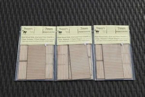 3x O Gauge 7mm Poppy's Wood Tech Slaters Wagon Interior Kits (7041) - Picture 1 of 1