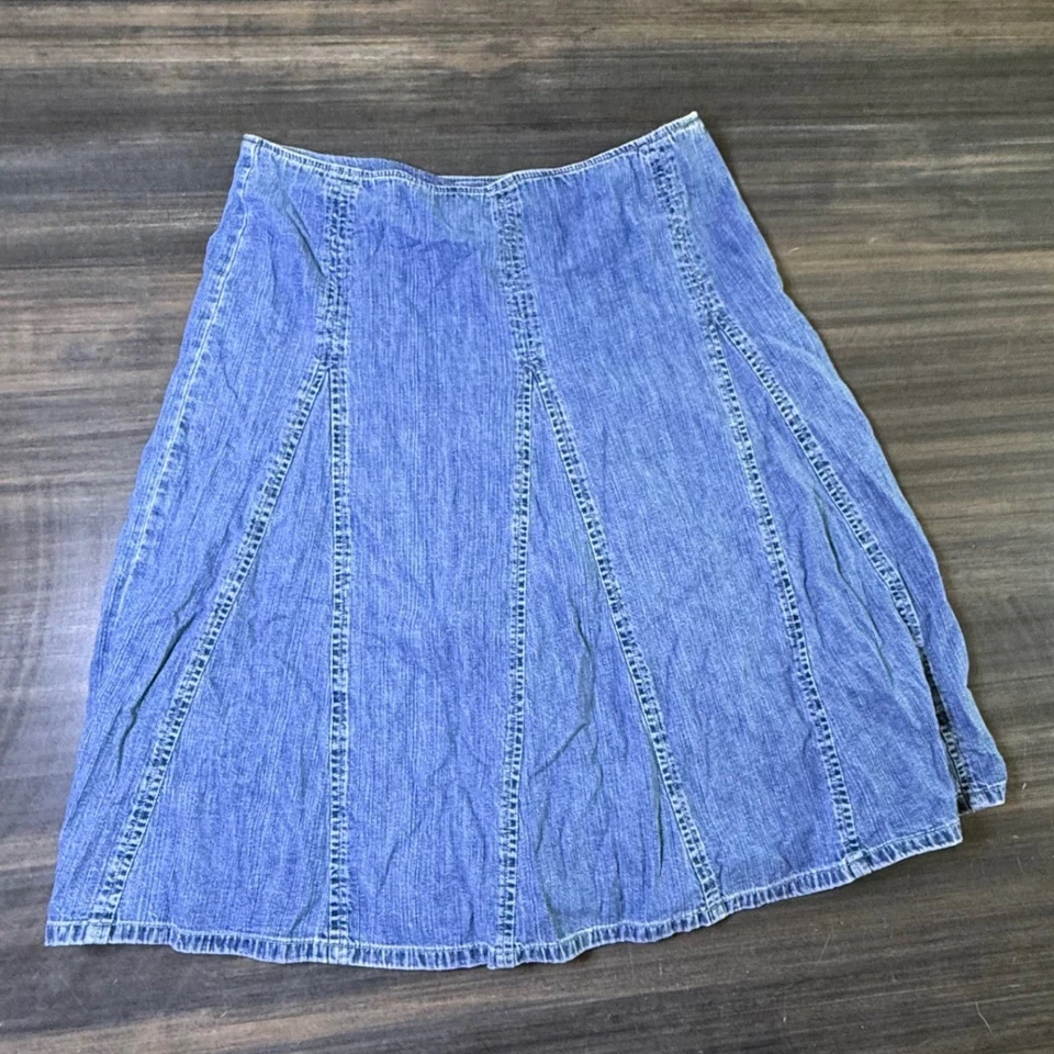 Falda vaquera deportiva Jones New York para mujer talla 10 línea A azul informal Foto 1 de 3