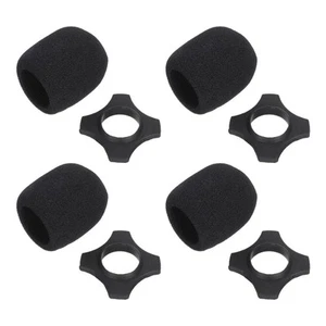 4 Sets Microphone Sponge Cover Protection Silicone Ring Anti Rolling - Picture 1 of 12