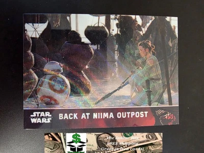 2016 Topps Chrome Force Awakens Prism REFRACTOR #27 REY Niima Outpost - Image 1 of 2