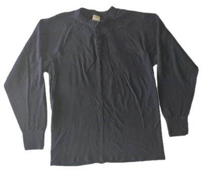 Vintage LL BEAN Two-Layer RIVER DRIVERS HENLEY Shirt WOOL BLEND Canada Sz Large - Image 1 of 4