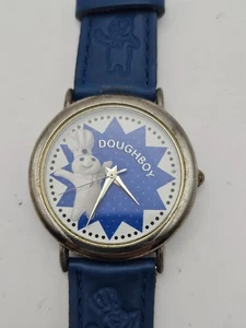 VINTAGE 1997 Pillsbury DOUGHBOY BLUE Dial WATCH by Nelsonic Working New Battery - Picture 1 of 7