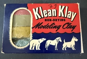 Vintage KLEAN KLAY Modeling Clay #119 Four Colors Non Drying Arts & Crafts - Picture 1 of 5