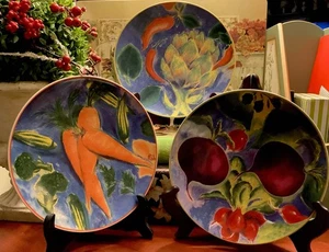 (3) Zertifiziert International ~ Provence ~ 8" Salatteller ~ Artischocke/Rettich/Karotten - Bild 1 von 7