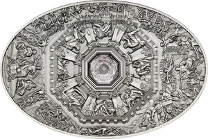 NANO LAST JUDGMENT Ceilings of Heaven .999 Silber Chip 5$ Cook Islands 2014 - Bild 1 von 8