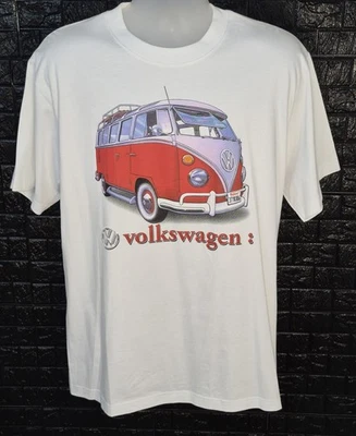 Camiseta masculina The Explorer by OHHO Volkswagen Bus grande branca ponto único - Imagem 1 de 4