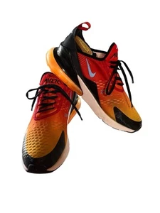 Nike Air Max 270 "Sunset" Men's Size 11.5 Running Shoes Red Gold Black - Picture 1 of 8