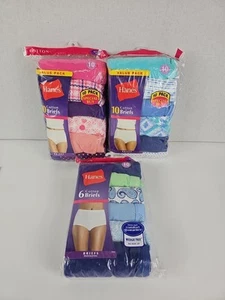 NOS 2009 Hanes 26 Pack White Women's Cotton Briefs Panties Sz 10 Pattern & Solid - Picture 1 of 8
