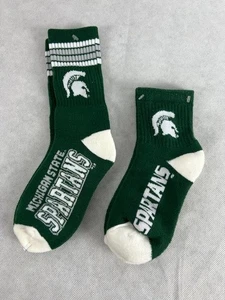 Michigan State Spartans Youth Crew and Quarter Socks 2 Pairs - Picture 1 of 2
