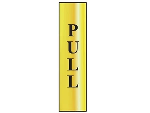 Scan - Pull Vertical - Polished Brass Effect 50 x 200mm - Picture 1 of 1