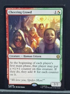 Tarjeta Cheering Crowd 0125 ~ Rara Magic The Gathering Marvel Spider-Man Casi Como Nueva SPM #0076 - Imagen 1 de 6