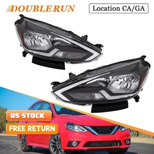 Para Nissan Sentra 2016-2019 con conjunto de faros halógenos izquierda y derecha derecha derecha - Imagen 1 de 8