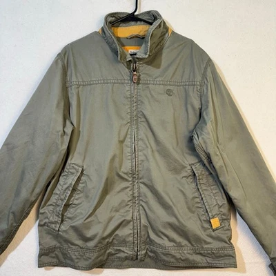 Timberland Y2K винтажный оливковый зеленый хлопок общего назначения Chore куртка амбара пальто размер большой  - Изображение 1 из 4