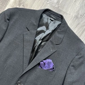 Vintage 1990's Men’s Helmut Lang Gray Suit Jacket 52 Virgin Wool Made In Italy - Picture 1 of 13