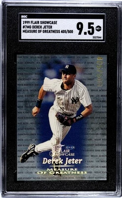 SP/500 1999 Flair Showcase Medida de Grandeza #7 Derek Jeter SGC 9,5 Como Nuevo+ Foto 1 de 3