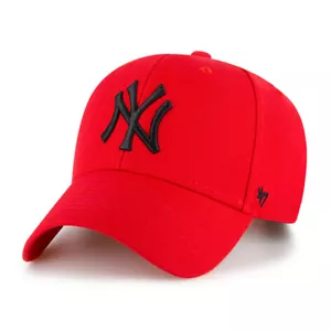 Men's New York Yankees '47 Brand Red MVP Adjustable Snapback Cap Hat MLB - Picture 1 of 2