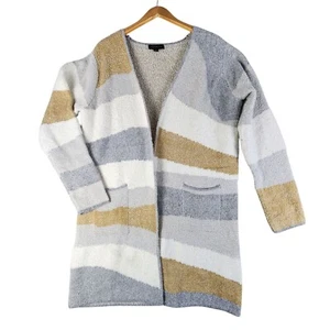 Fortune + Ivy Open Front Long Cardigan XXL Beige/Gray/White - Picture 1 of 7