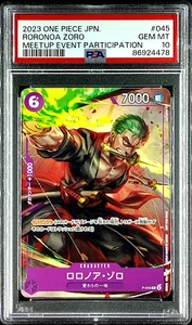PSA 10 One Piece Japanese Roronoa Zoro P-045 Meetup Event Participation - Picture 1 of 2
