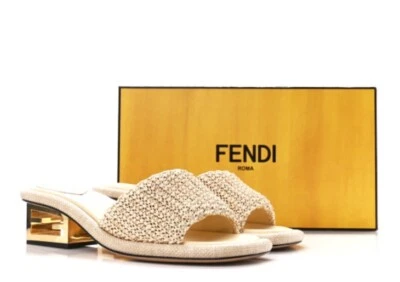 Sandálias FENDI Baguette Slide Mules 11 EUA/41 UE US$ 1050 - Imagem 1 de 4
